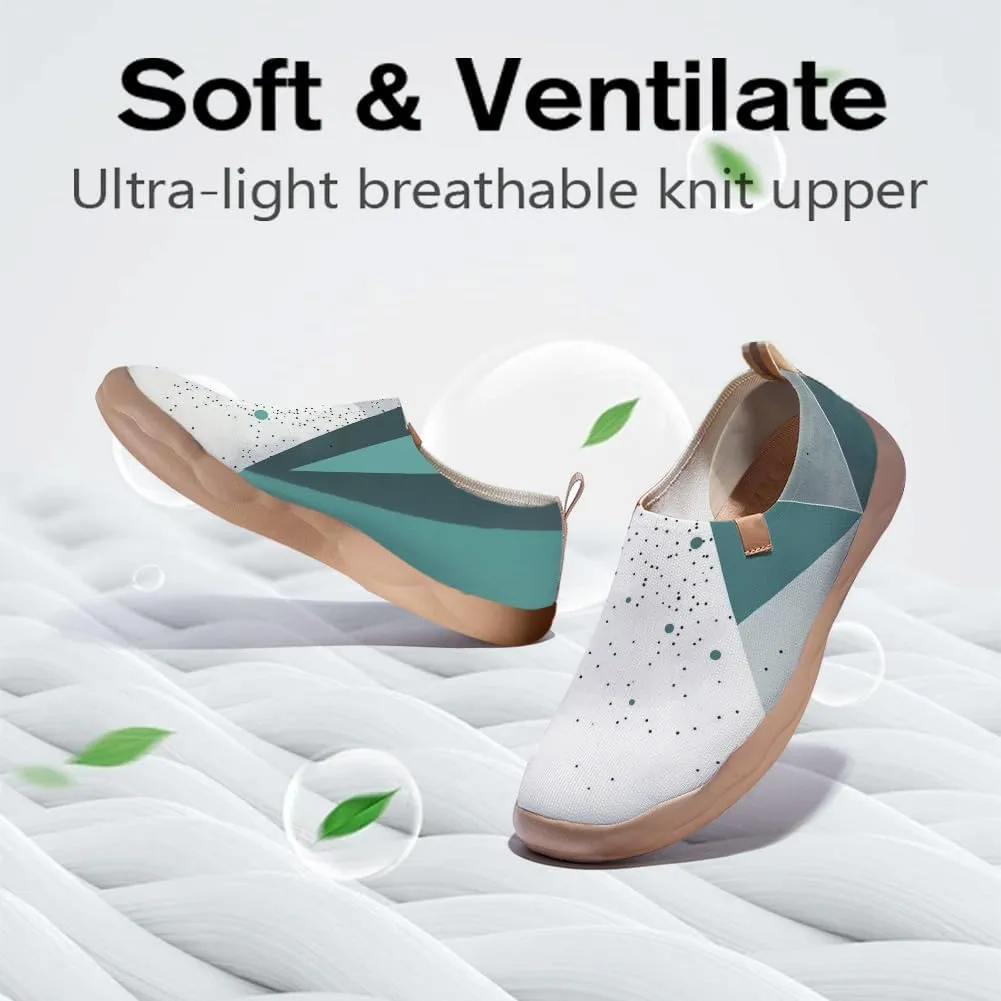 Women's Art Painted Travel Shoes Knitted Slip On Loafers Lightweight Walking Casual Sneakers