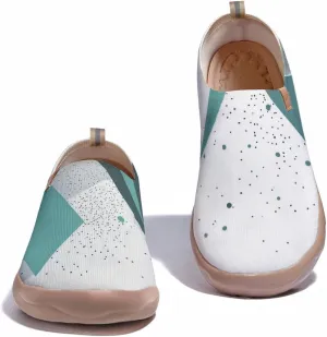 Women's Art Painted Travel Shoes Knitted Slip On Loafers Lightweight Walking Casual Sneakers