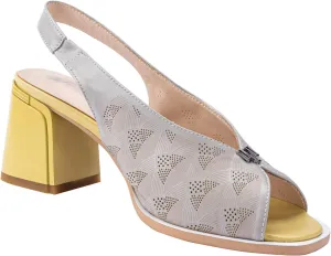 Women’s Block Chunky Medium Heel Slip-On Peep Round Toe Breathable Cut-Out Slingback Sandals Shoes
