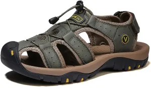 Women's Closed Toe Sport Hiking Sandals, Durable Comfort Lightweight Outdoor Athletic Adventure Sandals Wading Shoes, Men Casual Wide Width Beach Travel Barefoot Walking Sandal