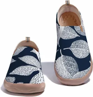 Women's Floral Art Painted Shoes Knitted Slip On Loafers Comfort Walking Sneakers