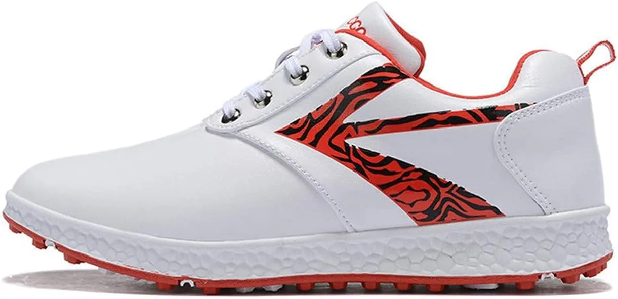 Women's Golf Shoes, Waterproof Golf Fitness Trainers Lightweight Anti-Skid Ladies Spikeless Golf Sneakers