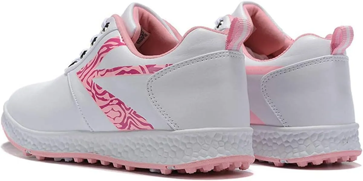 Women's Golf Shoes, Waterproof Golf Fitness Trainers Lightweight Anti-Skid Ladies Spikeless Golf Sneakers
