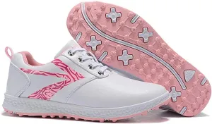 Women's Golf Shoes, Waterproof Golf Fitness Trainers Lightweight Anti-Skid Ladies Spikeless Golf Sneakers