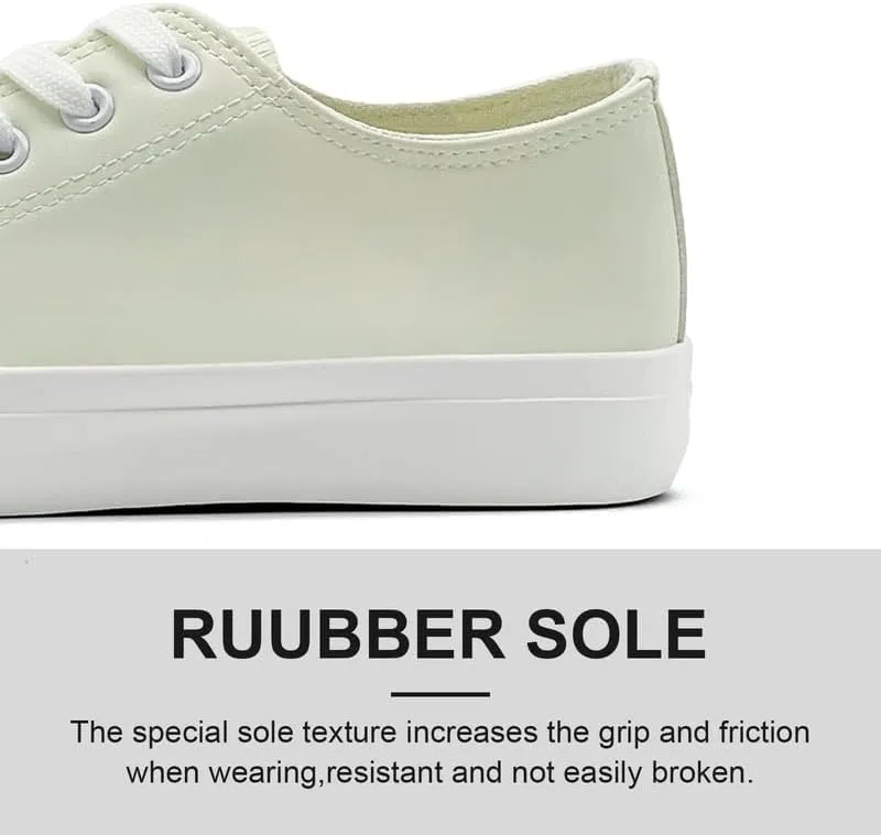 Women’s Men’s Fashion Sneakers Low Top PU Leather Shoes for Women Men Classic Lace Up Sneakers Casual Tennis Walking Shoes Comfortable