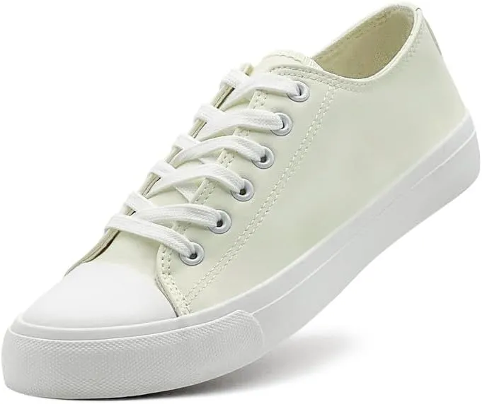 Women’s Men’s Fashion Sneakers Low Top PU Leather Shoes for Women Men Classic Lace Up Sneakers Casual Tennis Walking Shoes Comfortable