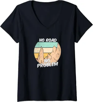Womens Retro Alpine Climbing High Tours Climbing Alpinist V-Neck T-Shirt