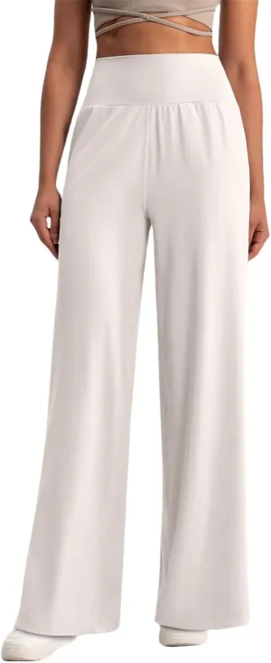 Womens Straight Leg Sweatpants, High Waist Yoga Pants, Women's Quick-Drying Casual Loose Wide Leg Yoga Sweatpants with Pocket