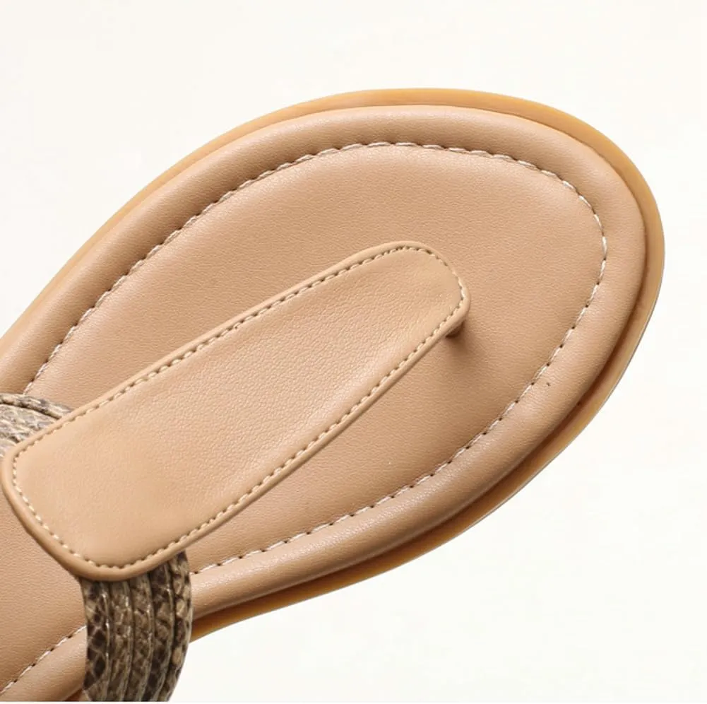 Women's Thong Flat Sandal Summer Breathable Casual Elastic Strappy Sandal with Ankle Strap 2025