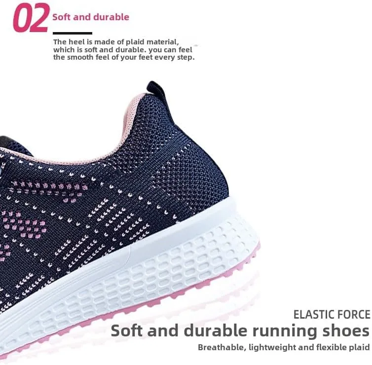 Womens Walking Tennis Shoes - Slip On Memory Foam Lightweight Casual Sneakers for Gym Travel Work