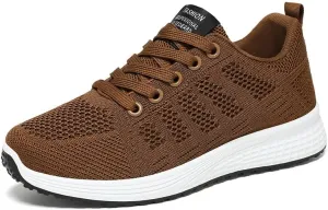 Womens Walking Tennis Shoes - Slip On Memory Foam Lightweight Casual Sneakers for Gym Travel Work