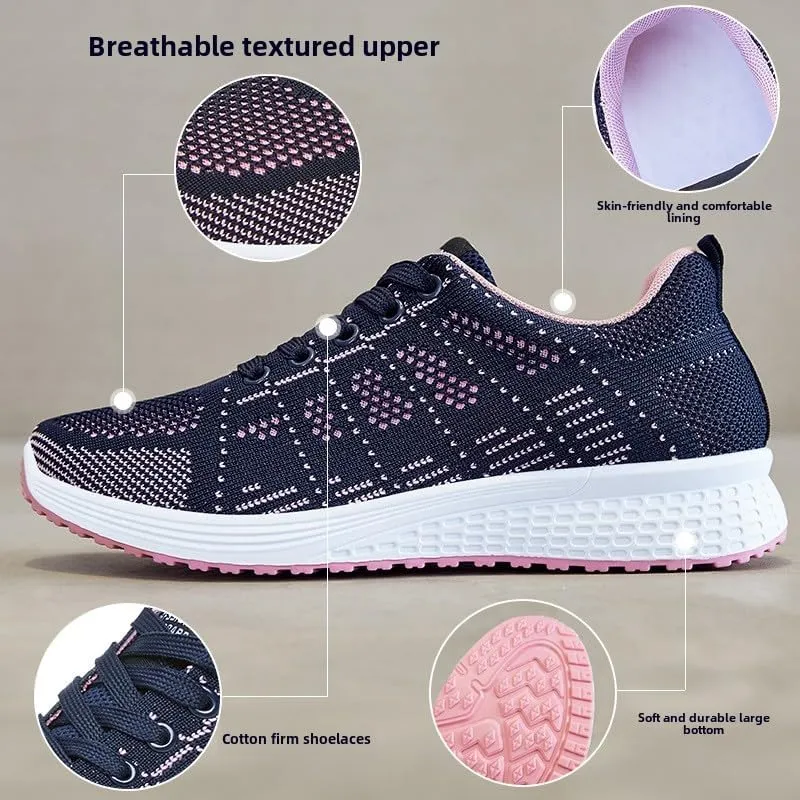 Womens Walking Tennis Shoes - Slip On Memory Foam Lightweight Casual Sneakers for Gym Travel Work