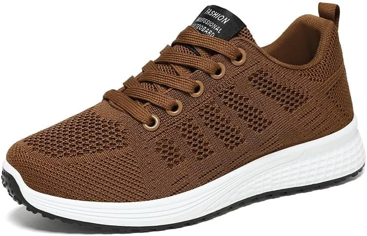 Womens Walking Tennis Shoes - Slip On Memory Foam Lightweight Casual Sneakers for Gym Travel Work