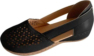 Women's Wedges Orthopedic Sandals Casual Beach Shoes Closed Toe Round Toe Hollowed Out Comfy Breathable Sandals