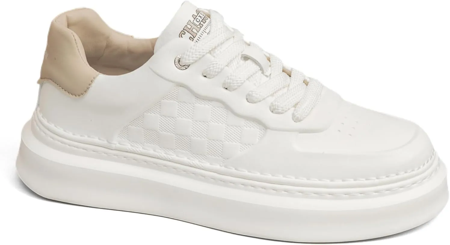 YCMM Lightweight Lace-Up Platform Sneakers for Men and Women Comfortable Casual Walking Shoes