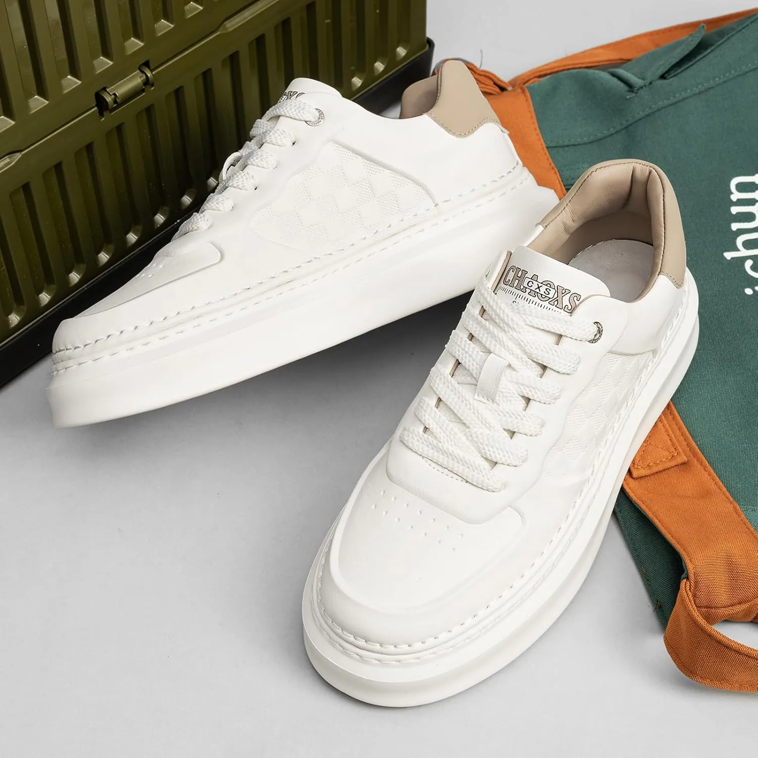 YCMM Lightweight Lace-Up Platform Sneakers for Men and Women Comfortable Casual Walking Shoes