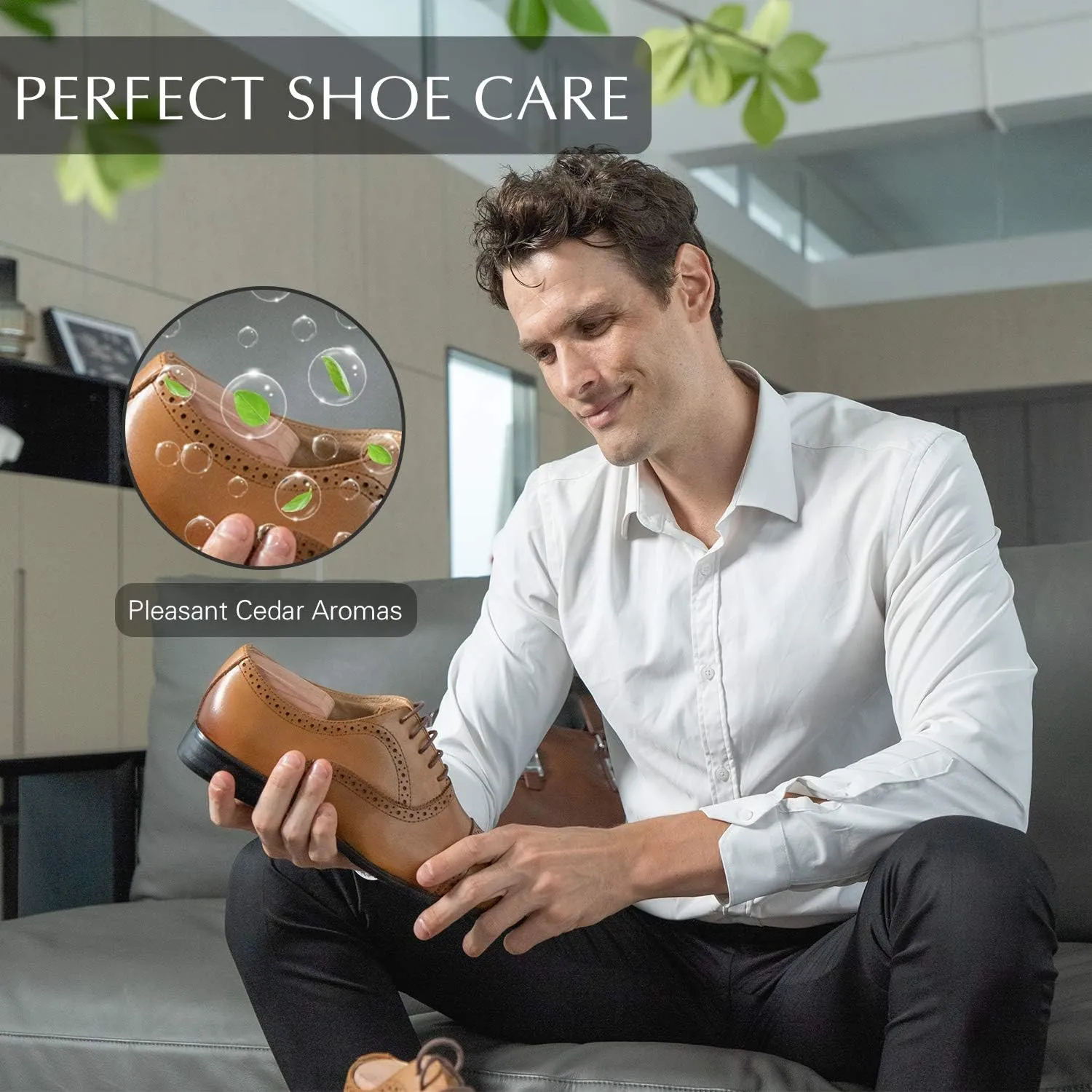 YEEGOR Cedar Shoe Trees for Men VALUE PACK, Men's Wooden Shoe Trees with Cedar Fragrance, Split Toe