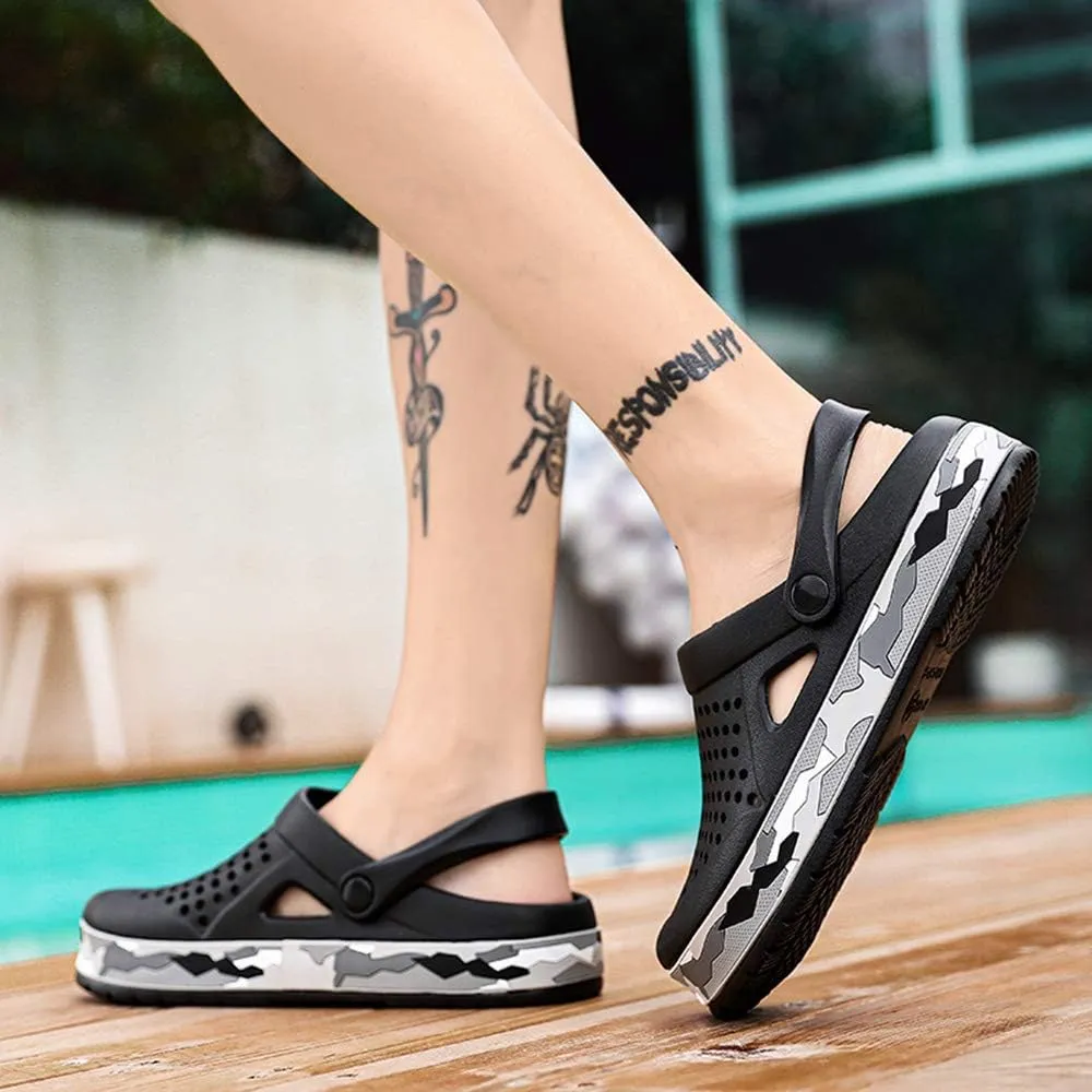 YUKTOPA Mens Garden Clogs Mules Anti-Slip Water Shoes Breathable Sandals Outdoor Beach Shower Slippers