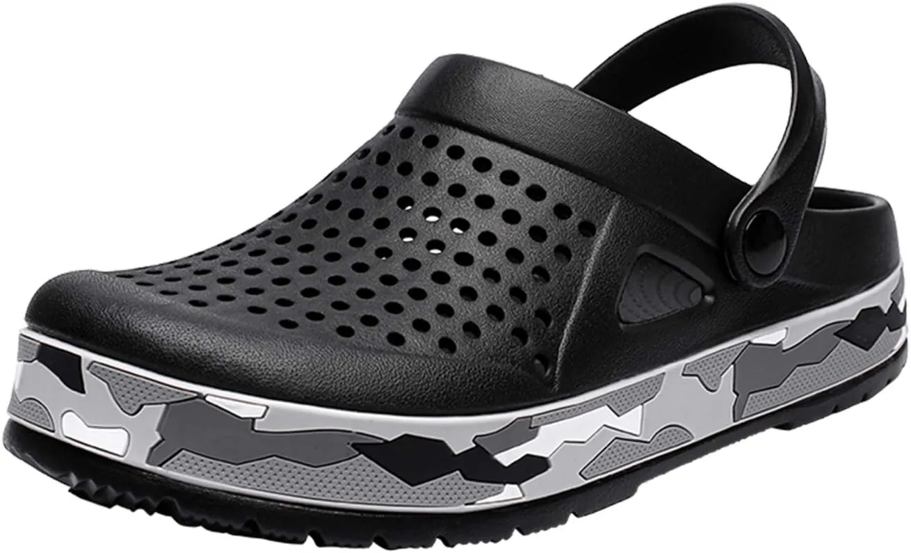 YUKTOPA Mens Garden Clogs Mules Anti-Slip Water Shoes Breathable Sandals Outdoor Beach Shower Slippers