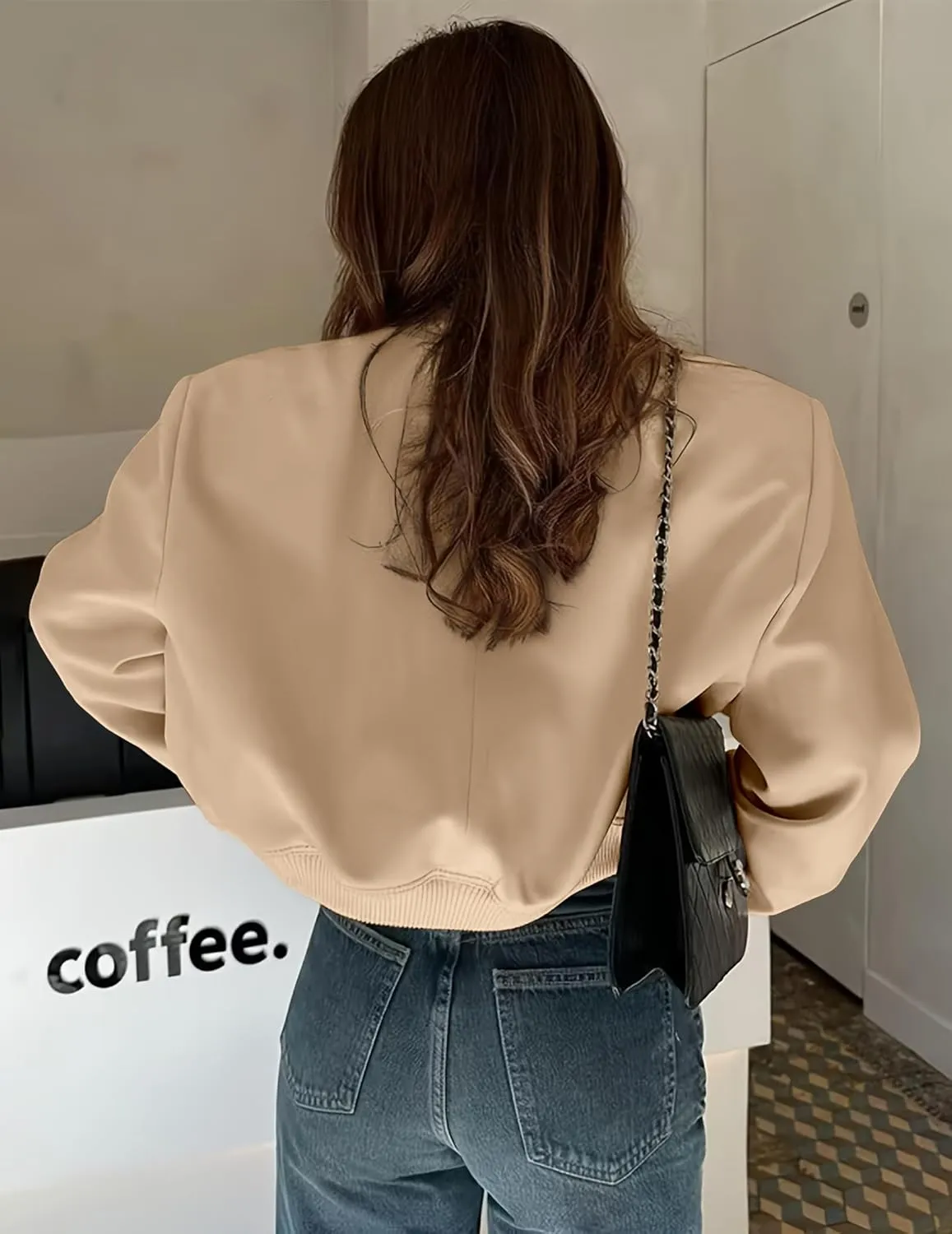 Zeagoo Women Bomber Jacket Casual Button Down Varsity Jackets Shackets With Pockets Outwear