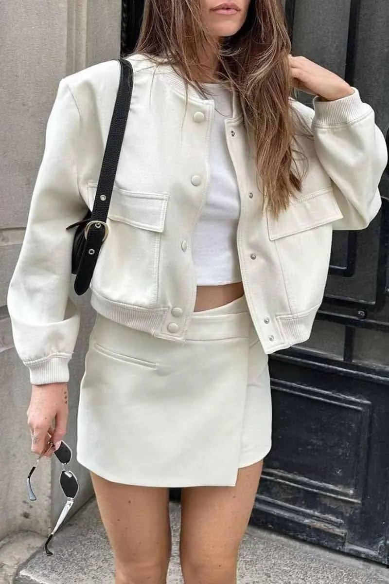 Zeagoo Women Bomber Jacket Casual Button Down Varsity Jackets Shackets With Pockets Outwear